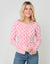 Pink Polka Dot Compact Knitted Cardigan