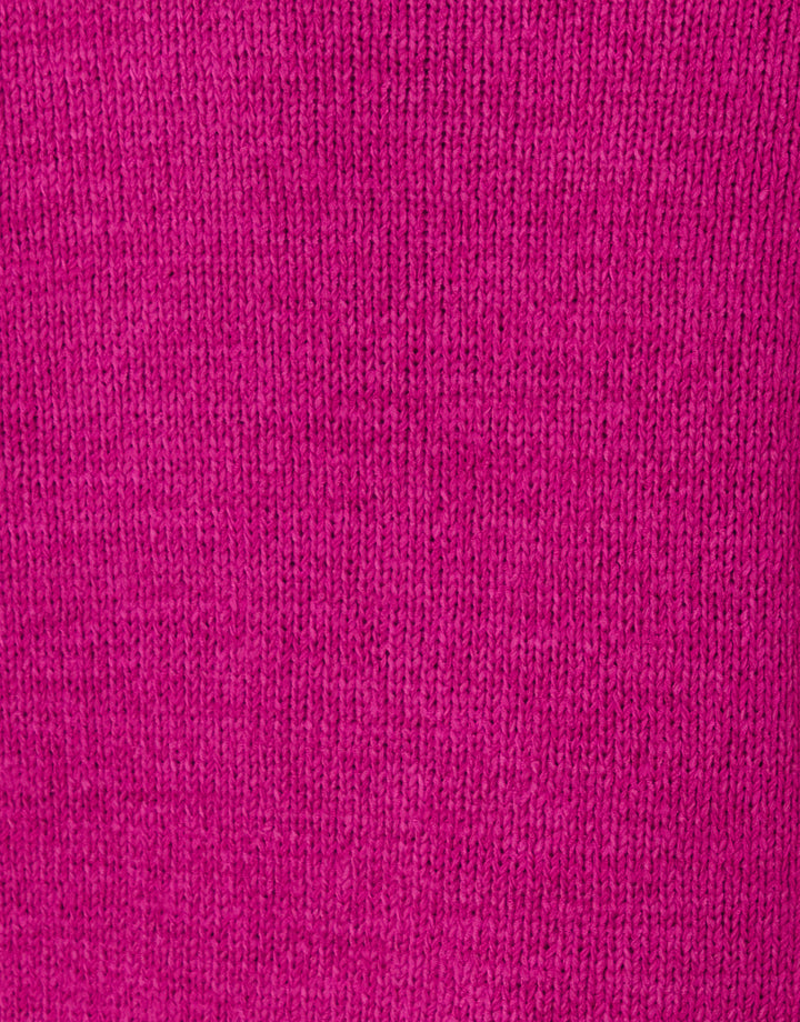 Knitted Yarn Button Up Polo Shirt in Pink