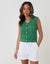 Crochet Button Up Vest in Green