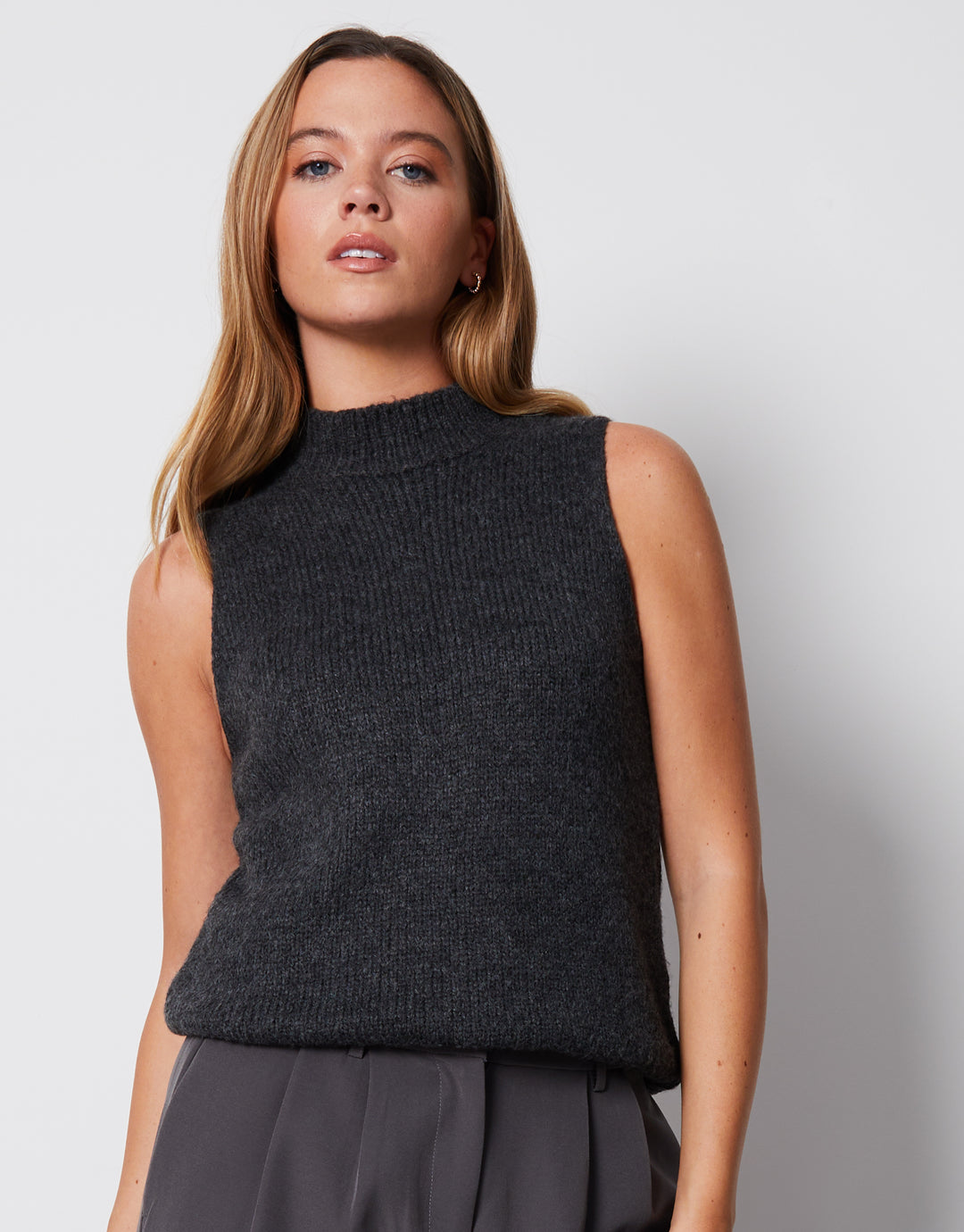 Charcoal Grey Knitted Vest