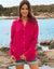 Pink Long Sleeve Crinkle Cotton Shirt