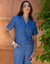 Cropped Chambray Shirt in Light Wash