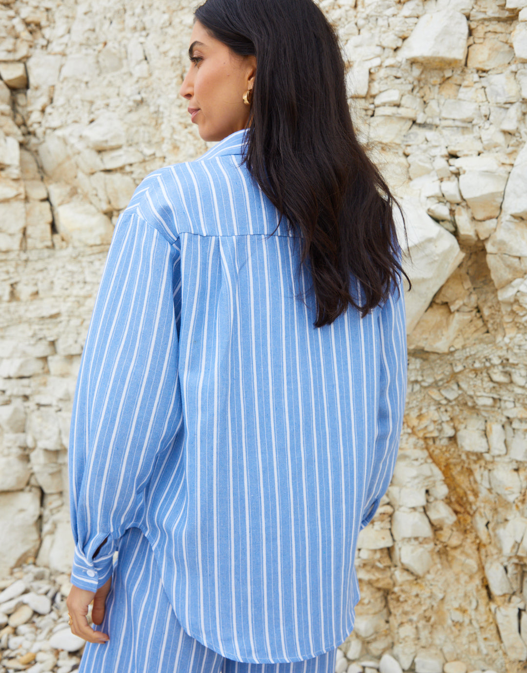 Blue Striped Long Sleeve Shirt