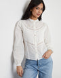 Cream Lace Detail Boho Blouse