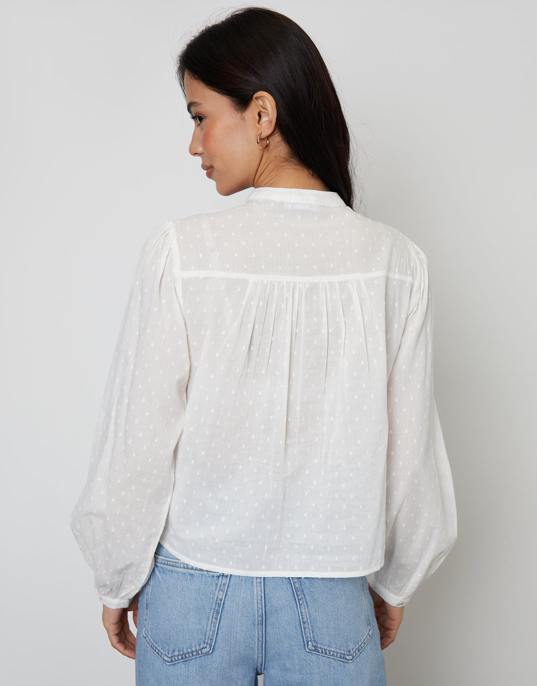 Cream Lace Detail Boho Blouse
