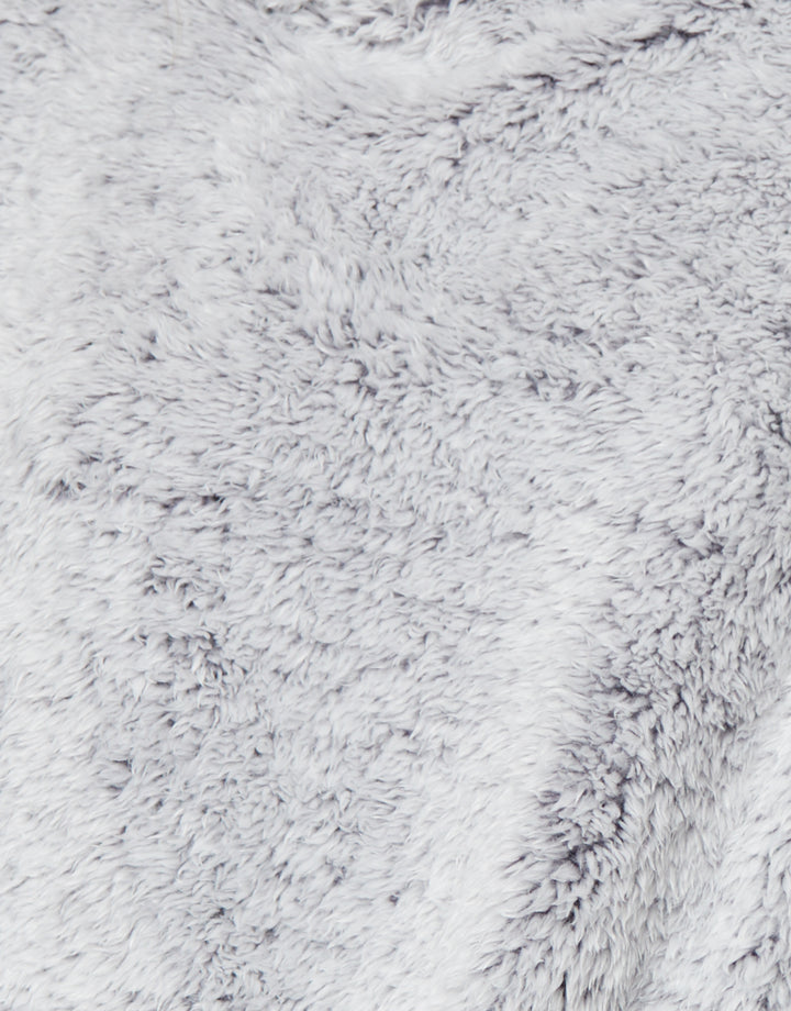 Light Grey Fluffy Oversized Hoodie