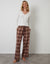 Chocolate Brown Long Sleeve Check Pyjamas (2-Piece Set)