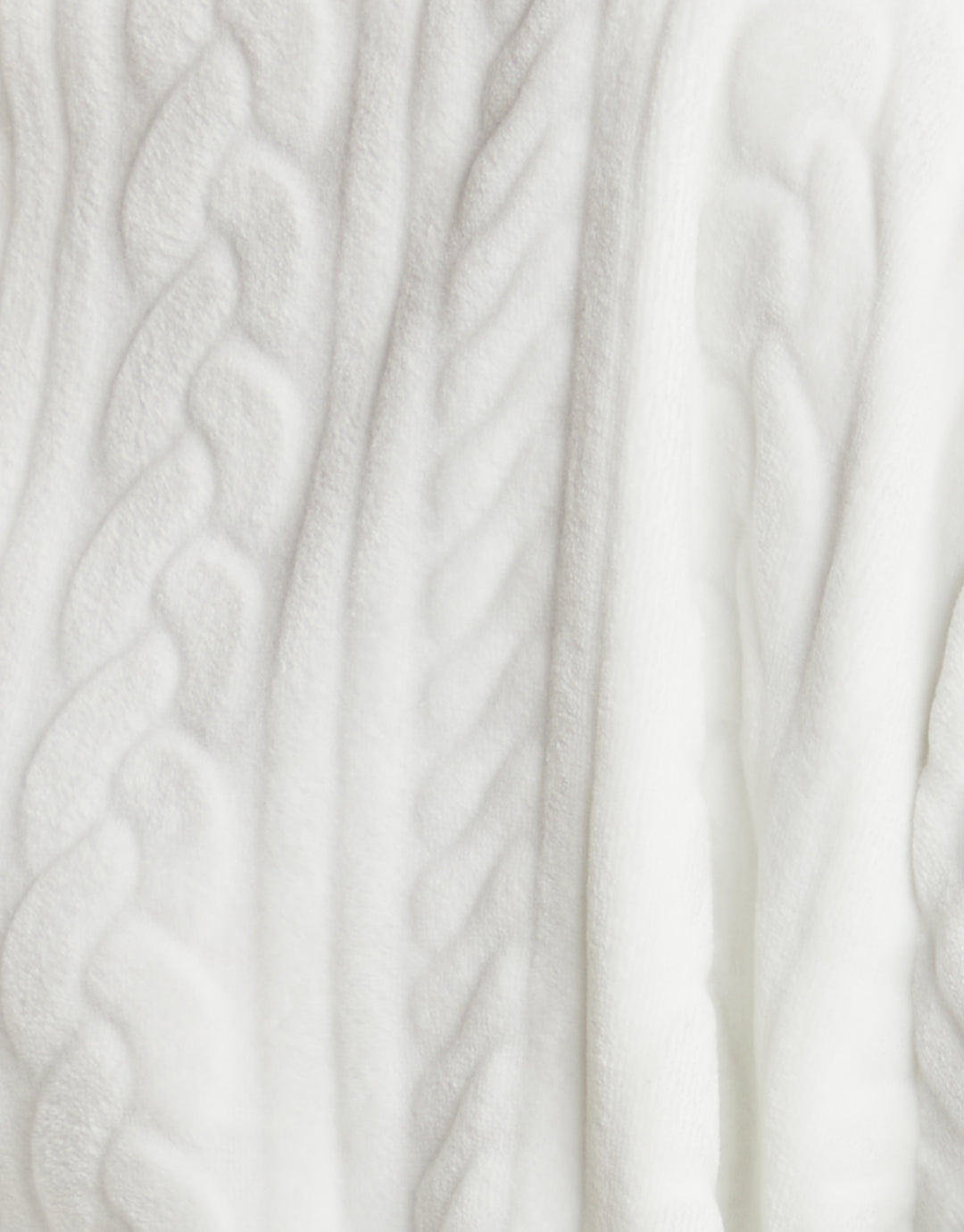 Cream Cable Texture Soft Oversized Hoodie