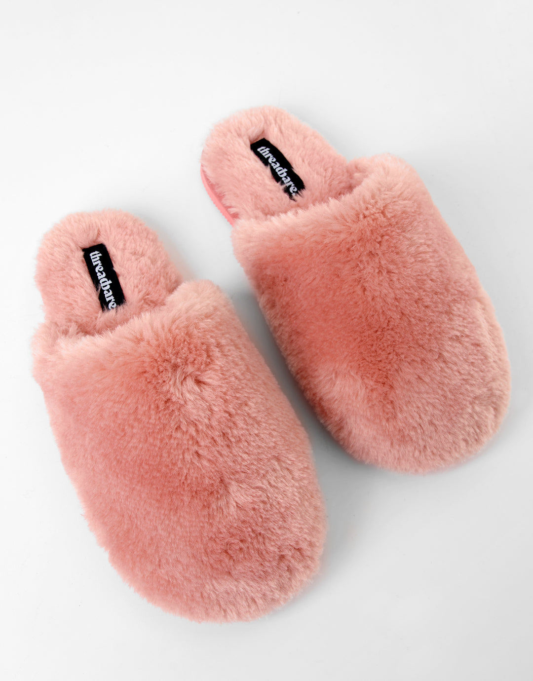Pink Faux Fur Mule Slippers