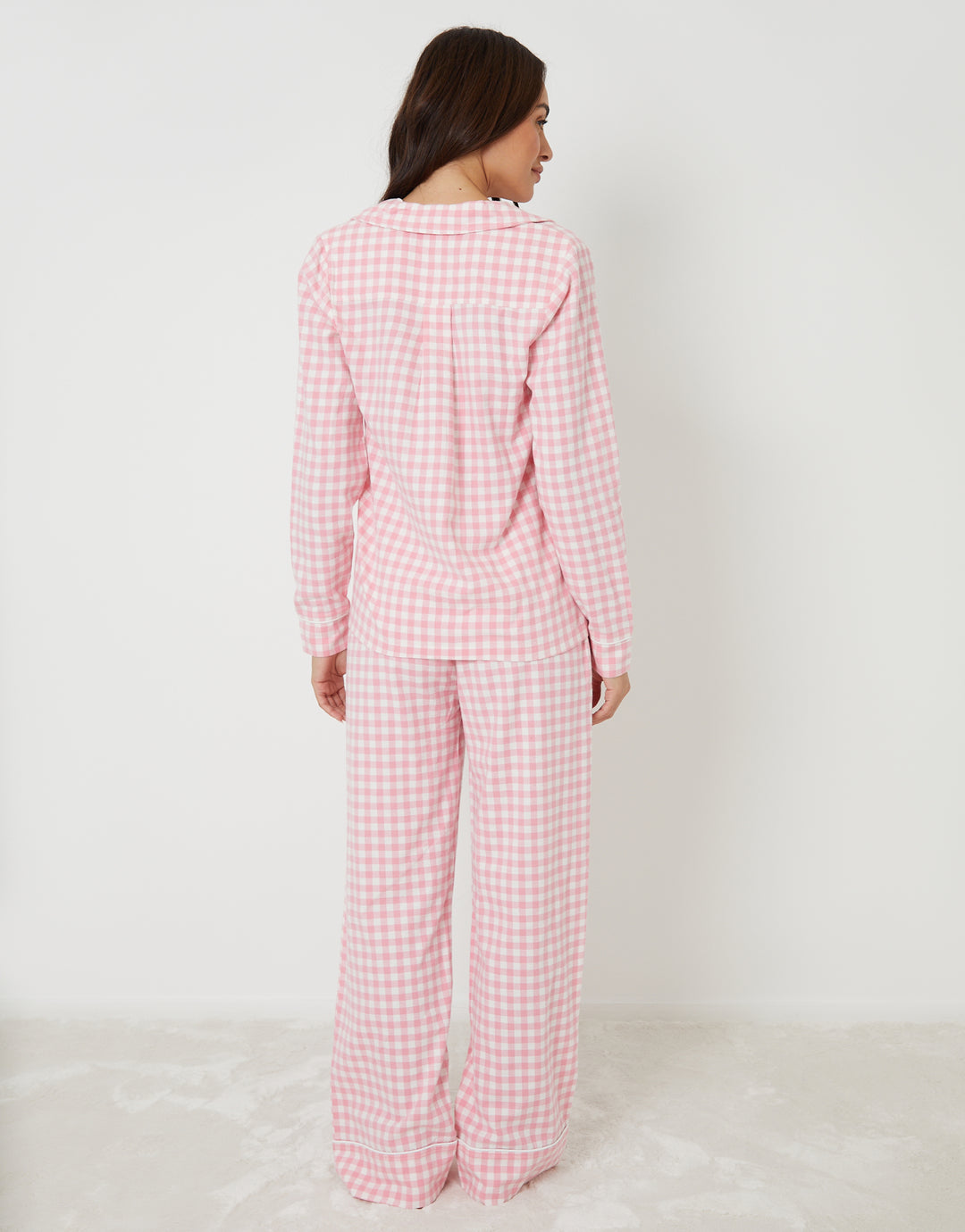 Pink Check Long Sleeve Pyjamas (2-Piece Set)