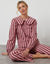 Pink Stripe Peter Pan Collar Long Pyjamas (2-Piece Set)