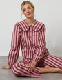 Pink Stripe Peter Pan Collar Long Pyjamas (2-Piece Set)