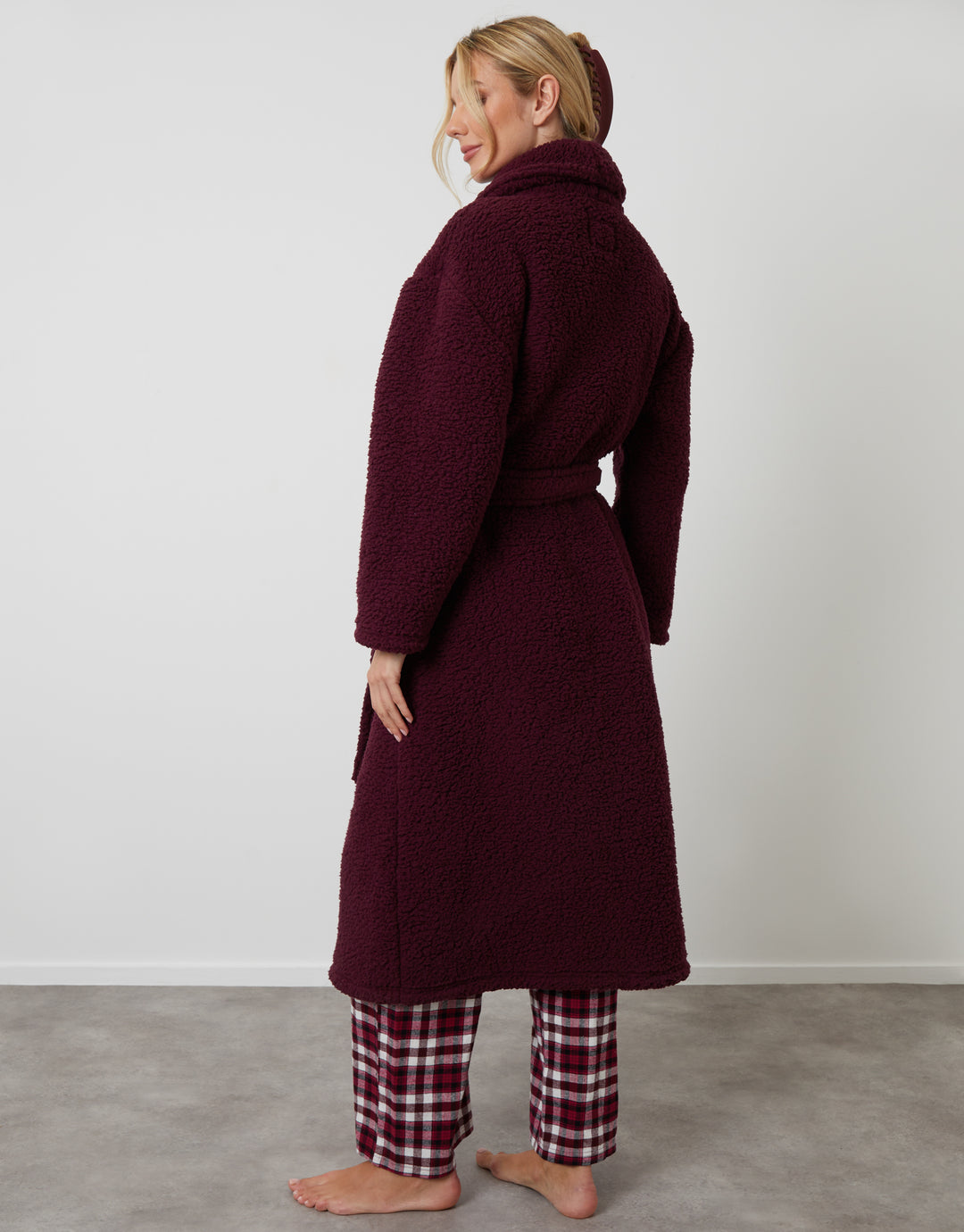 Berry Red Borg Dressing Gown