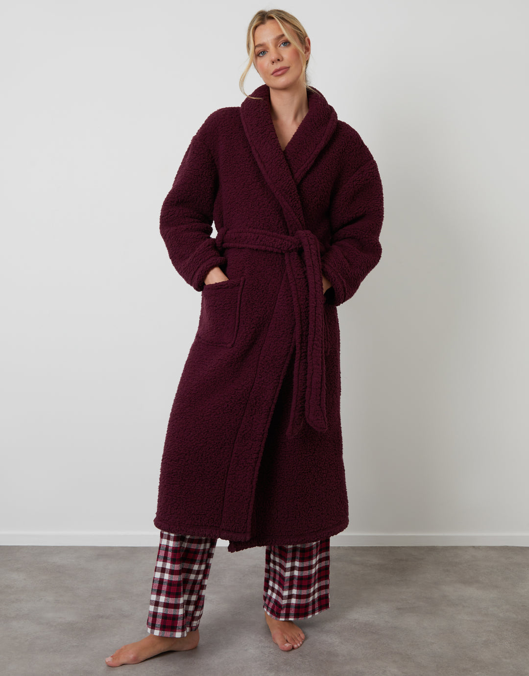 Berry Red Borg Dressing Gown