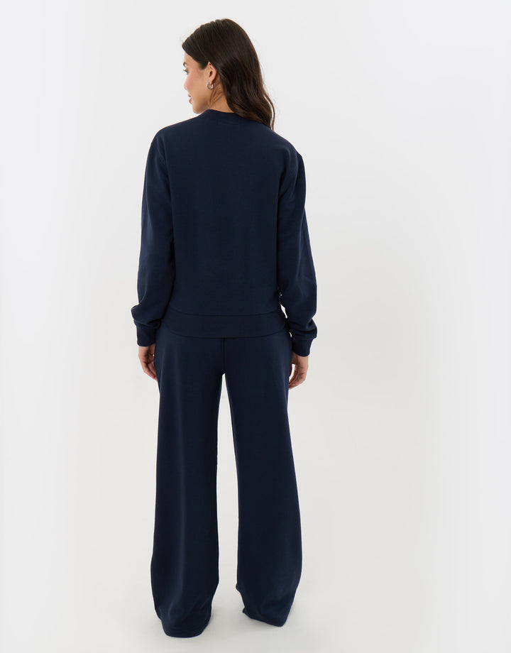 Petite Cardigan & Jogger Sweat Set in Navy