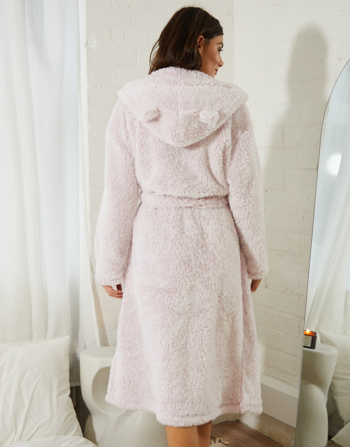 Pink Fluffy Dressing Gown