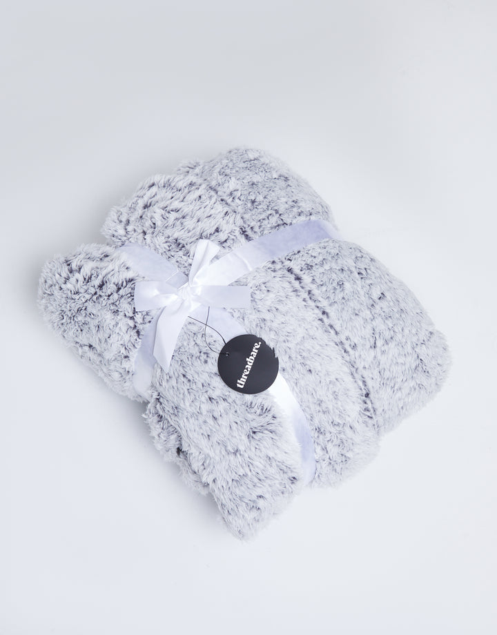 Grey Fluffy Dressing Gown