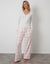 Petite Pink Long Sleeve Check Pyjamas (2-Piece Set)