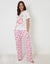 Pink Gateau Print Striped Pyjamas (2-Piece Set)