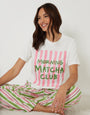 White Graphic Print Short Sleeve Pyjamas (2-Piece Set)