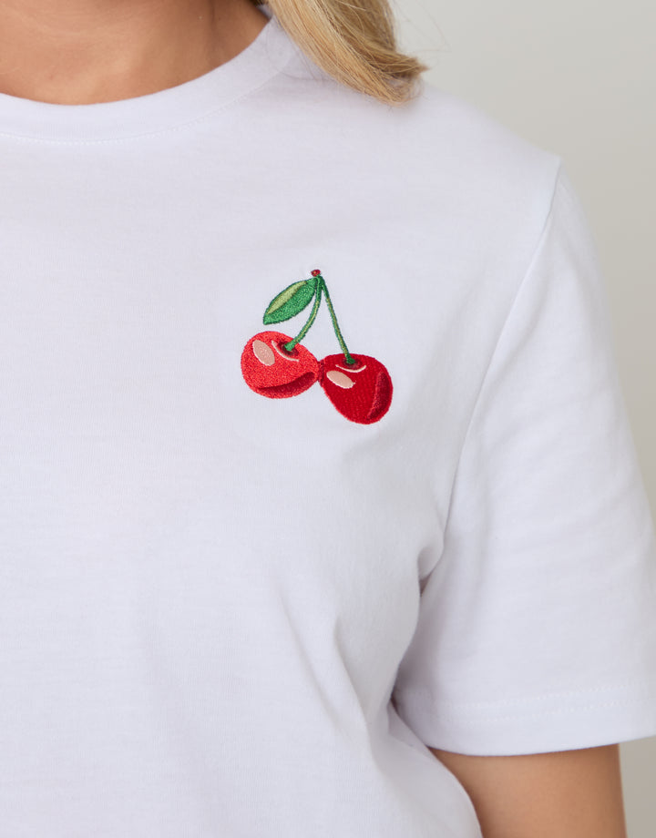 Red Cherry Print Gingham Pyjamas (2-Piece Set)