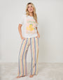 Cream Lemonade Graphic Print Cotton Pyjamas (2-Piece Set)