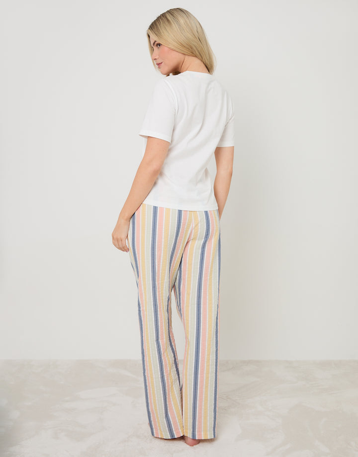 Cream Petite Lemonade Graphic Print Cotton Pyjamas (2-Piece Set)