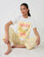 Cotton Banana Farm Print Pyjama Set in Yellow Check