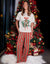 Cream Mistletoe Graphic Print Pyjamas (2-Piece Set)