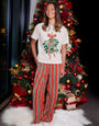 Cream Mistletoe Graphic Print Pyjamas (2-Piece Set)