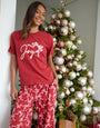 Red Bow Graphic Print Pyjamas (2-Piece Set)