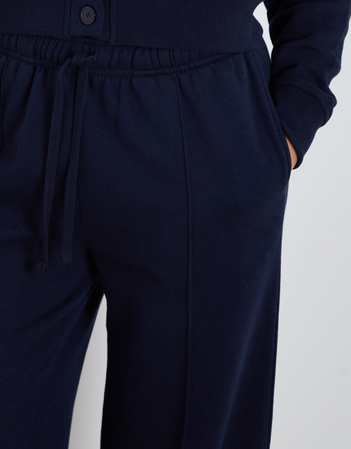 Navy Sweat Bomber Cardigan & Jogger Co-ord (2-Piece Set)