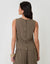 Shell Top in Chocolate Brown Stripe