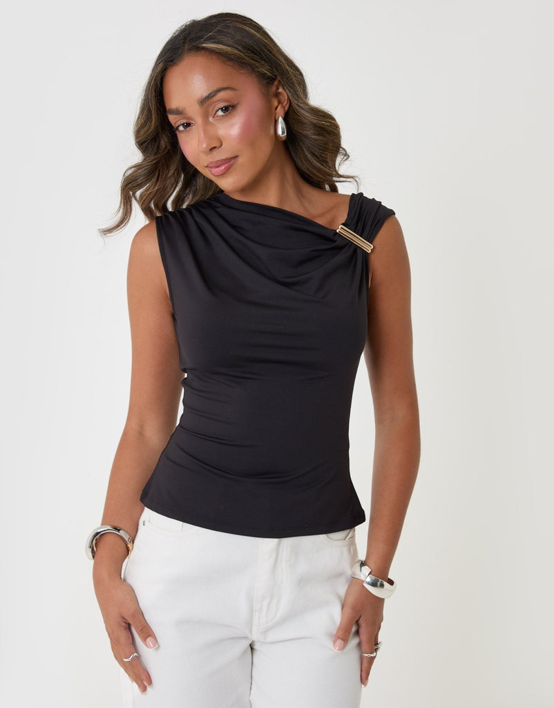 Asymmetric Draped Vest