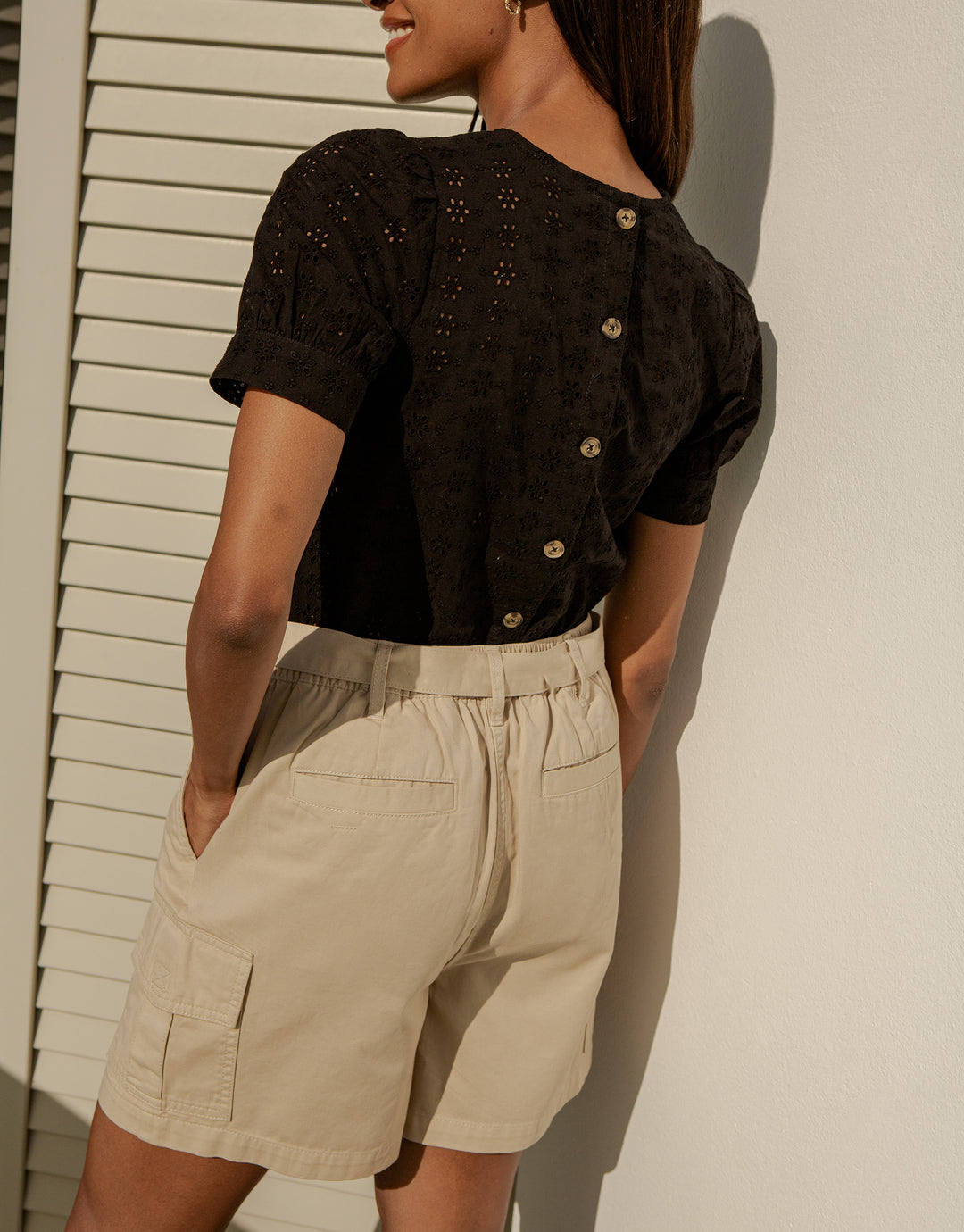 Stone Belted Cargo Shorts