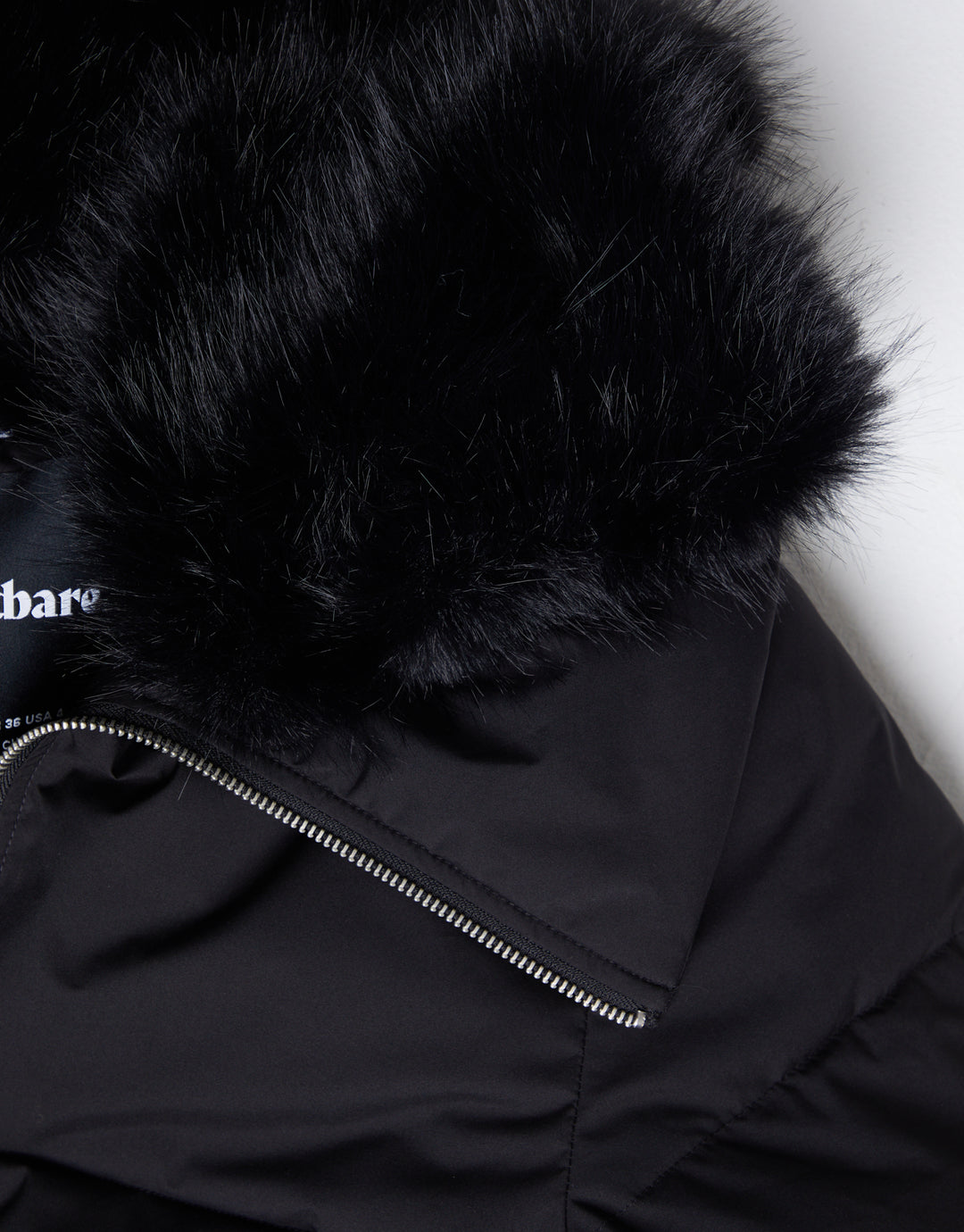 Black Faux Fur Collar Puffer Jacket