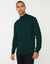 Green Funnel Neck Quarter Zip Knitted Jumper