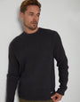 Black Knitted Crew Neck Jumper