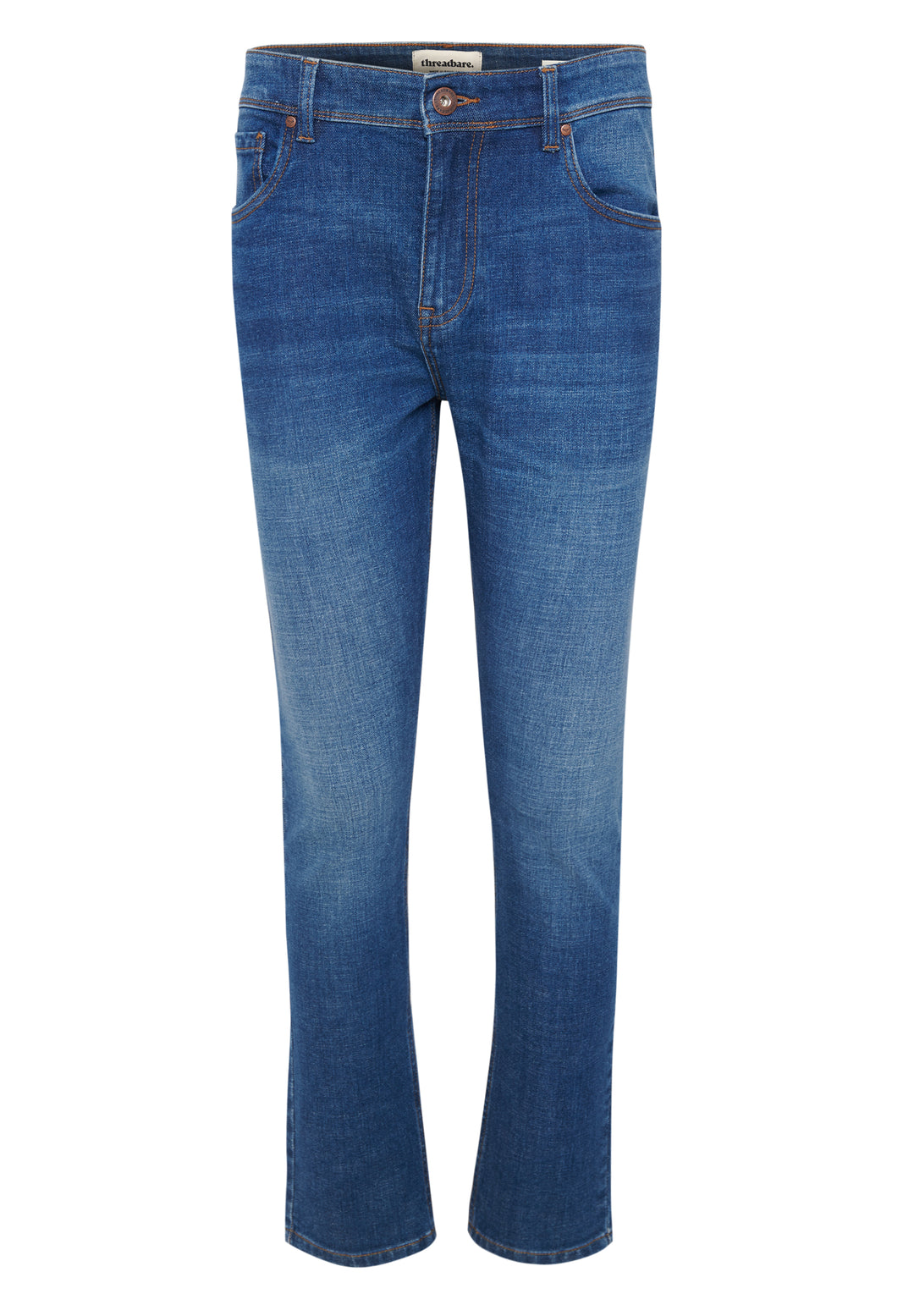 Mid Wash Slim Fit Jeans