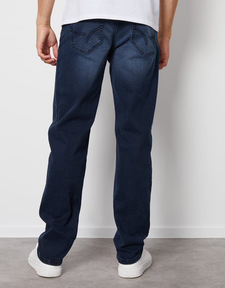 Ink Wash Straight Leg Jeans