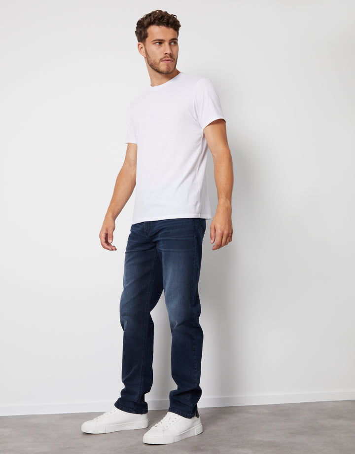 Ink Wash Straight Leg Jeans