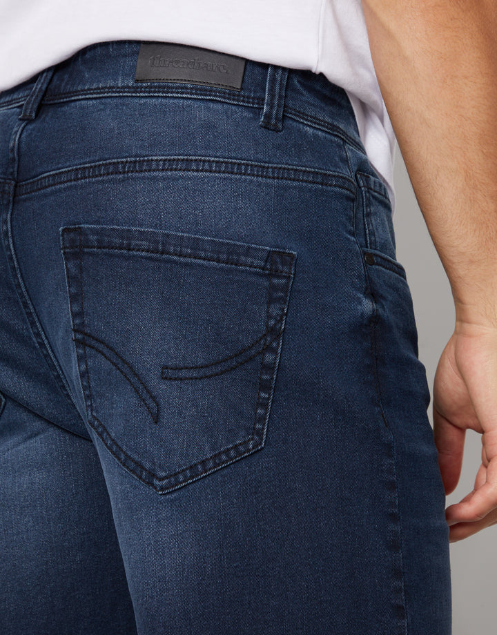 Ink Wash Straight Leg Jeans