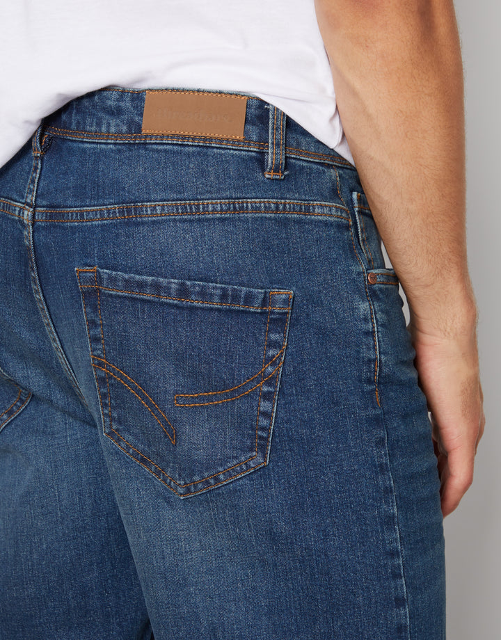 Dirty Wash Straight Leg Jeans