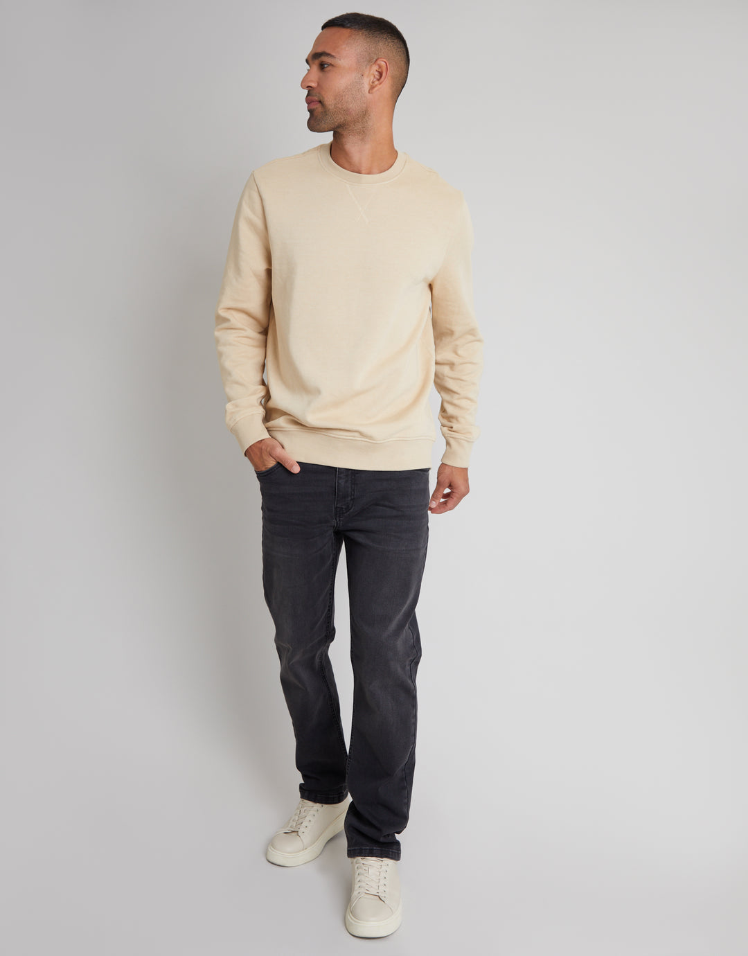 Grey Straight Leg Jeans