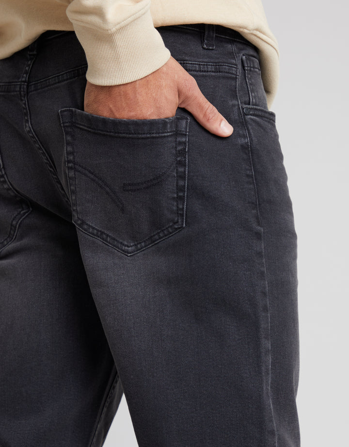 Grey Straight Leg Jeans