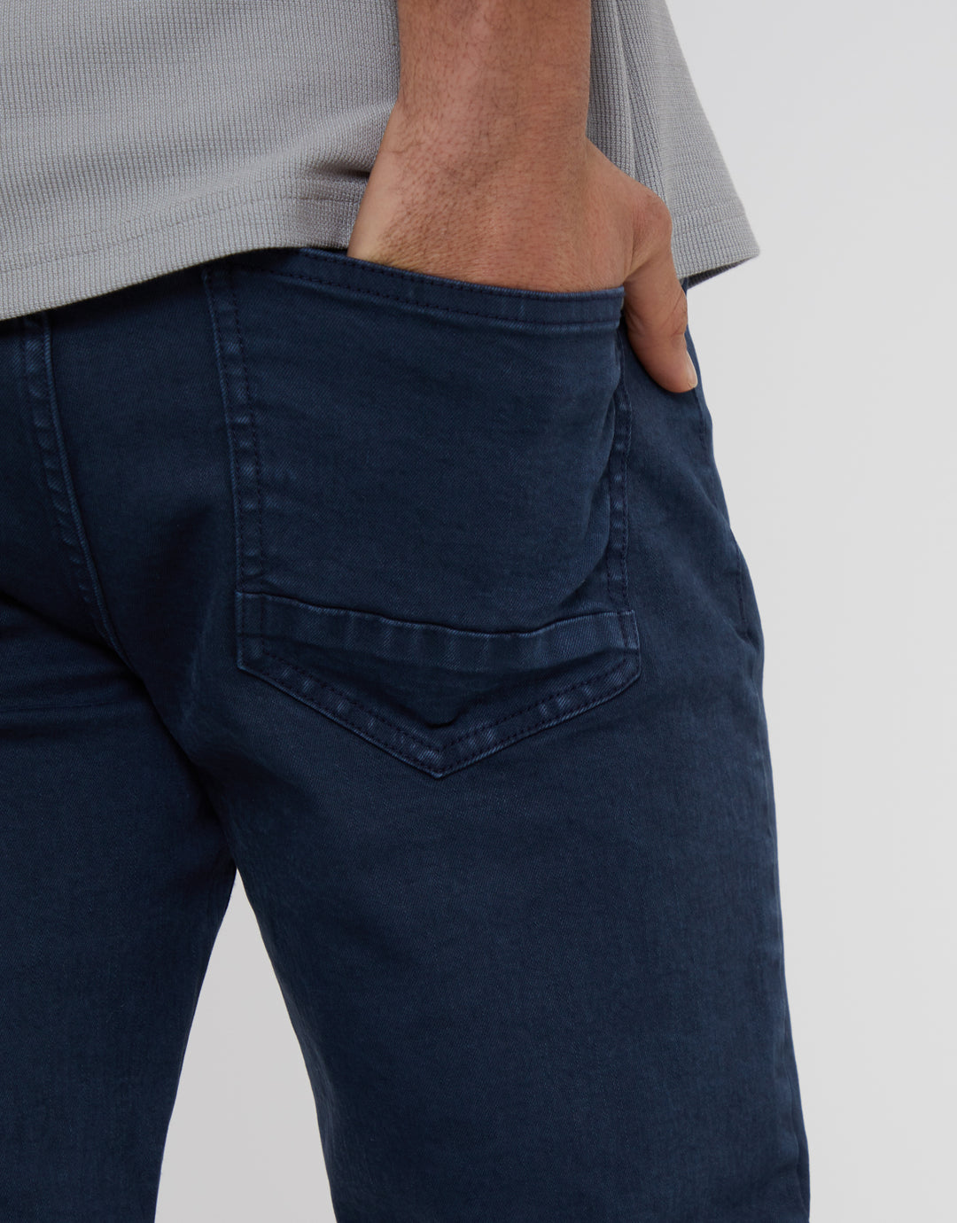 Navy Slim Fit Overdyed Jeans