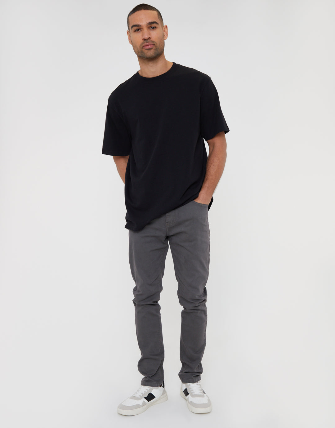 Slate Grey Slim Fit Overdyed Jeans