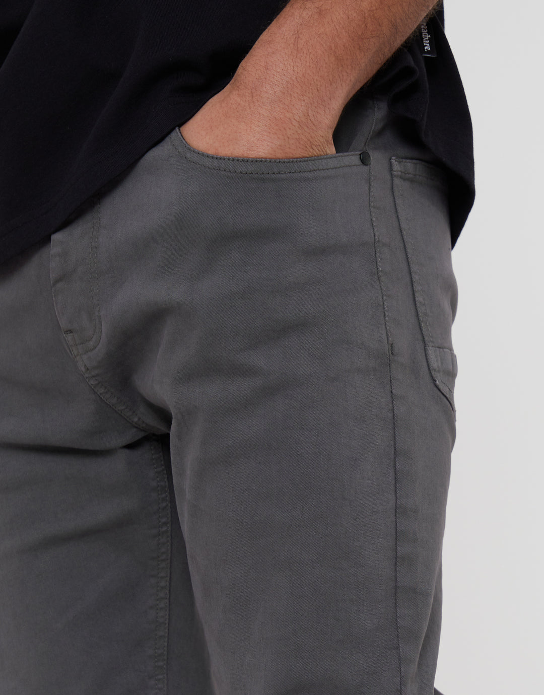 Slate Grey Slim Fit Overdyed Jeans