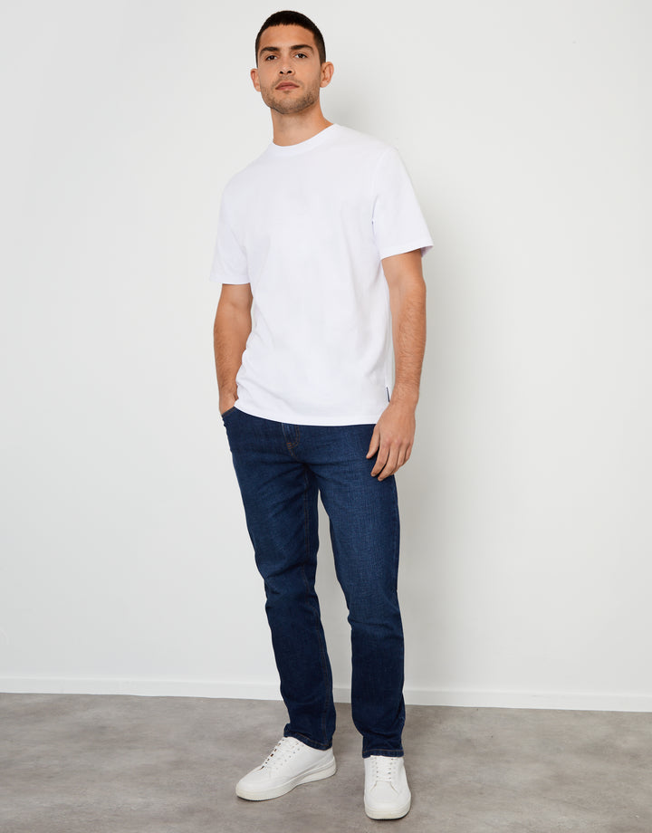 Dark Wash Stretch Heritage Straight Leg Jeans