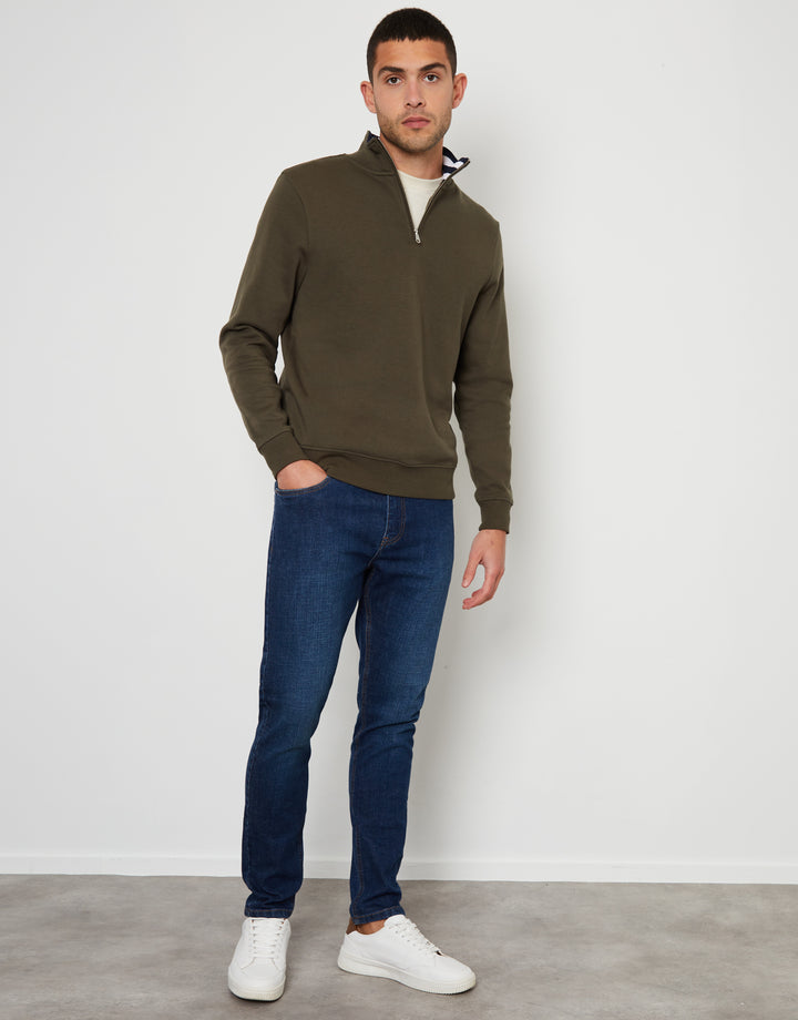 Dark Wash Stretch Heritage Slim Fit Jeans